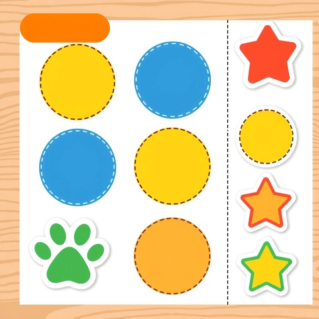 Szablony chusteczek i kółek do wycięcia - Szablony - Kundelek