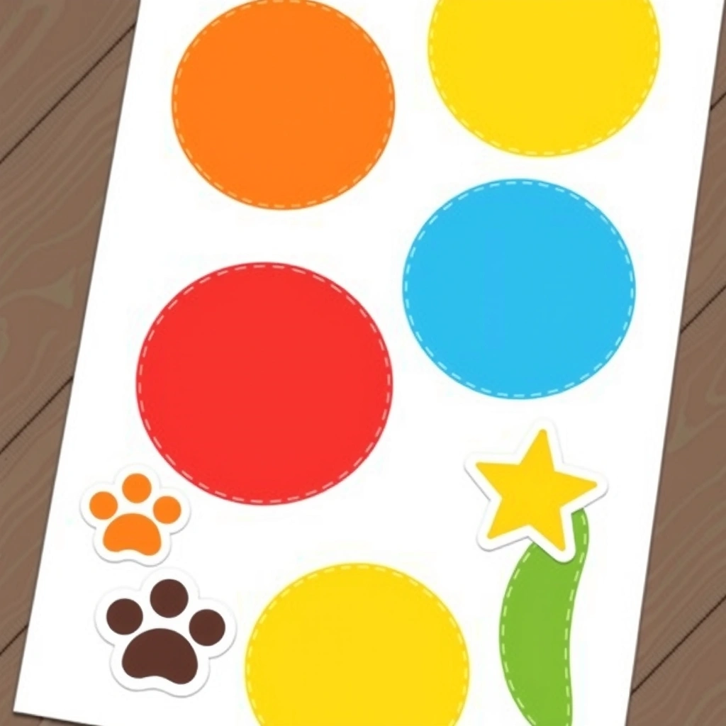 Szablony chusteczek i kółek do wycięcia - Szablony - Kundelek