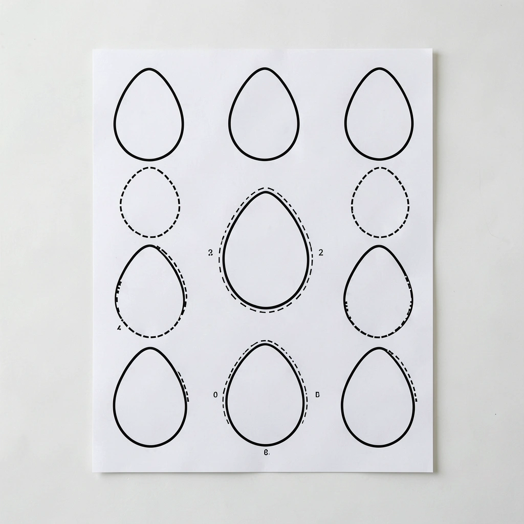 Szablony papierowych jajek (arkusz do drukowania) - Szablony - Wielkanoc