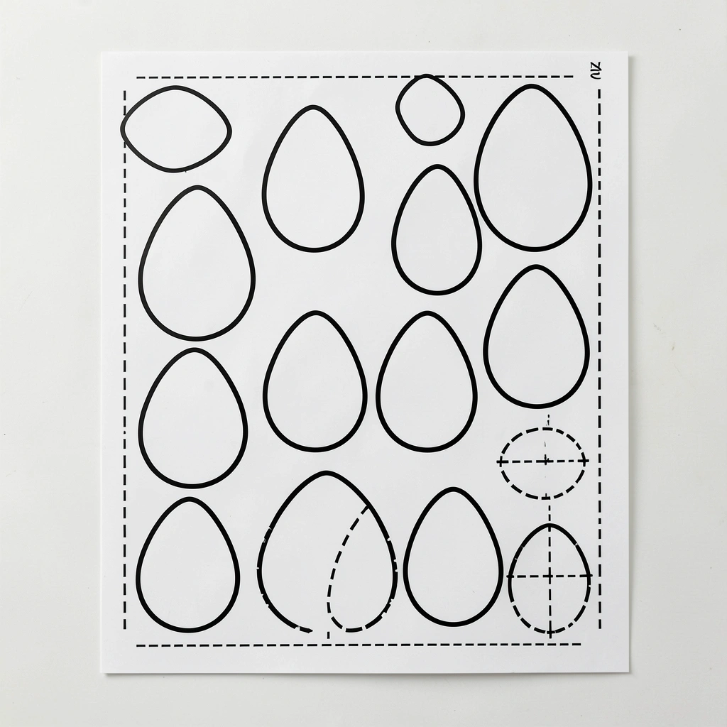 Szablony papierowych jajek (arkusz do drukowania) - Szablony - Wielkanoc