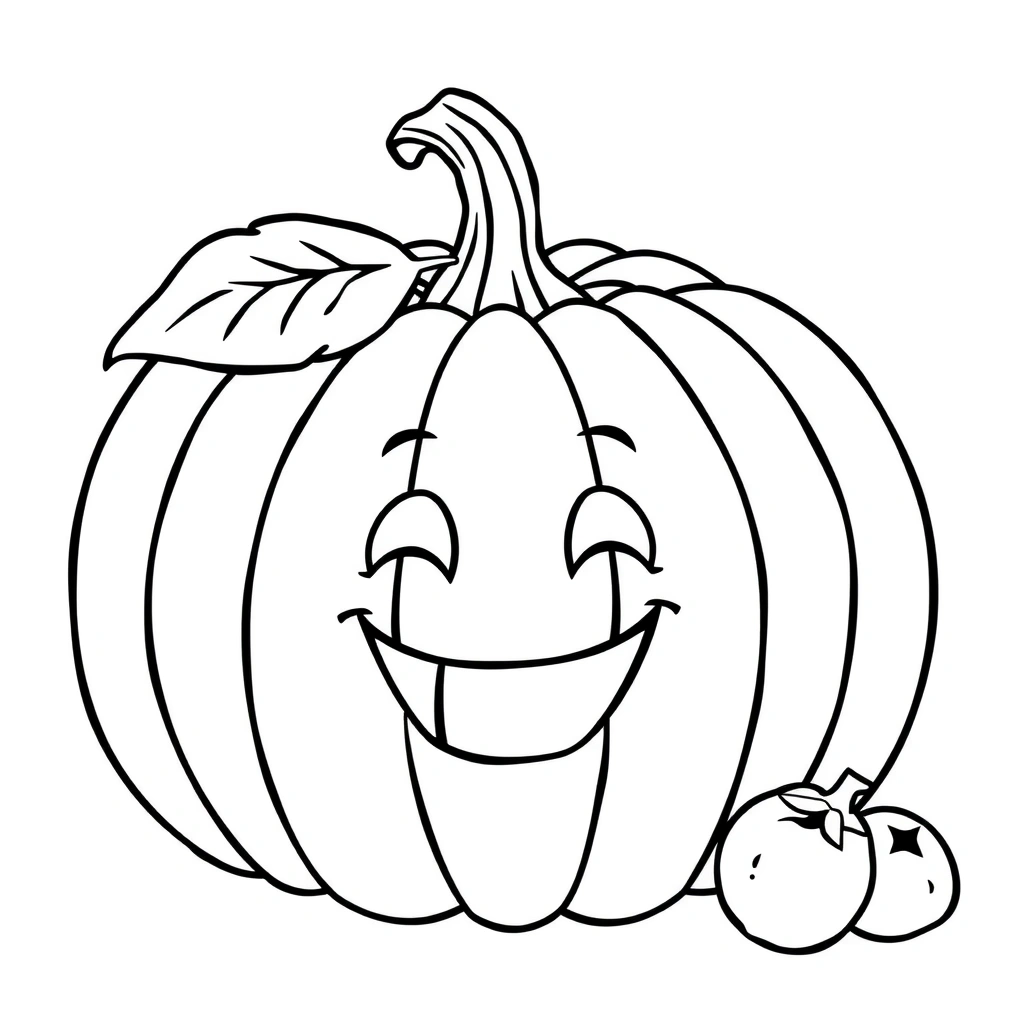 Kolorowanka — Uśmiechnięta dynia - Kolorowanki - Dynia