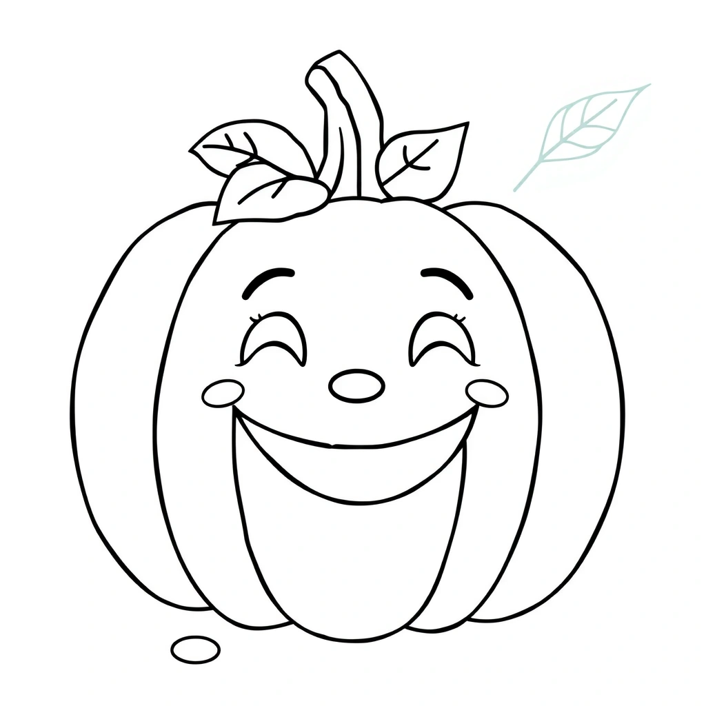 Kolorowanka — Uśmiechnięta dynia - Kolorowanki - Dynia