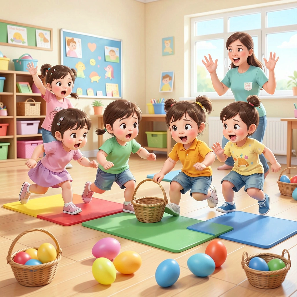 Pisankowy taniec i zbieranie kolorów — scena zbierania - Materiały - Wielkanoc