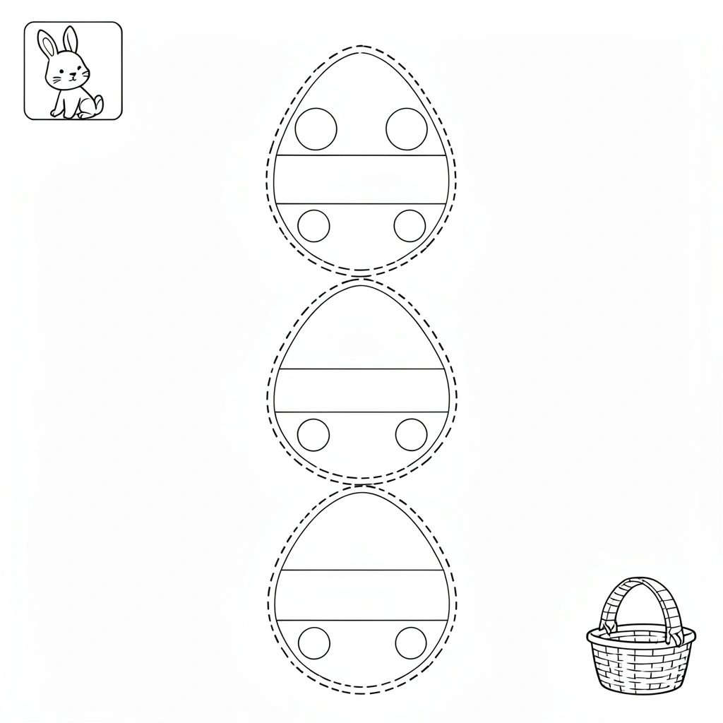 Szablon: Papierowe jajko do wycięcia (pre-cut) - Szablony - Wielkanoc