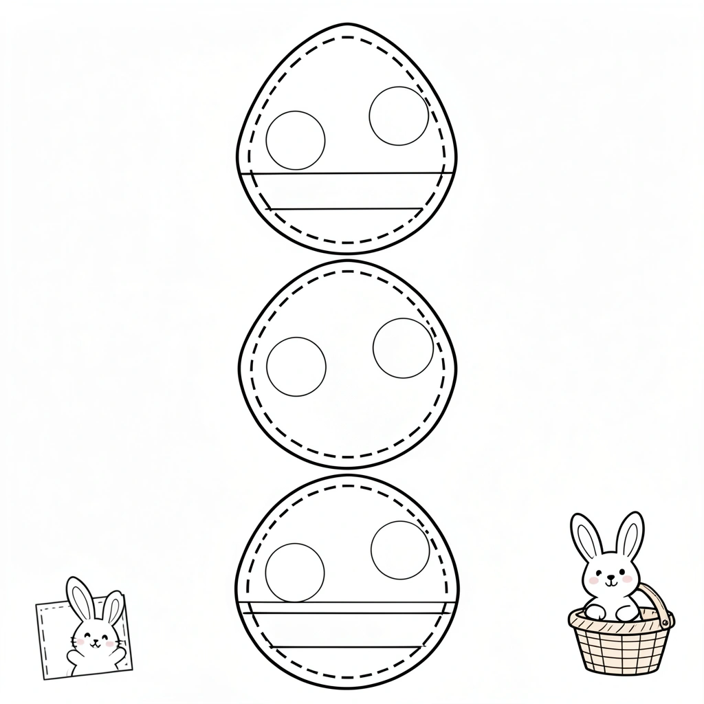 Szablon: Papierowe jajko do wycięcia (pre-cut) - Szablony - Wielkanoc