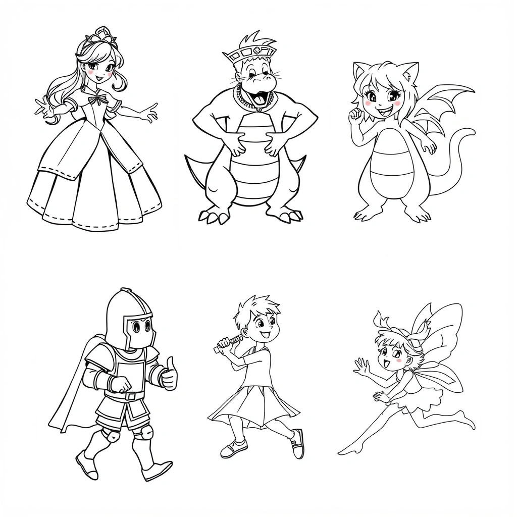 Kolorowanki — postacie do malowania - Kolorowanki - Bajkowe Postacie