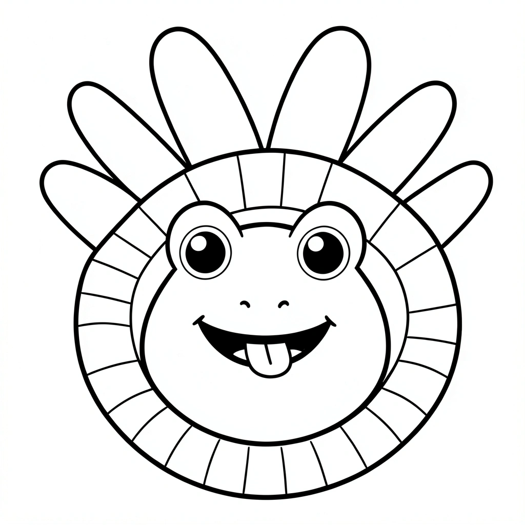 Kolorowanka: Żabka z talerzyka - Kolorowanki - Dzień Żaby