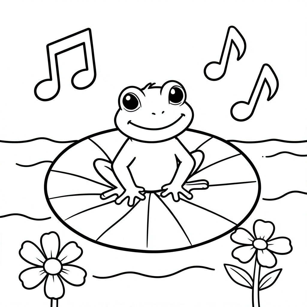 Kolorowanka — Mała żabka - Kolorowanki - Dzień Żaby