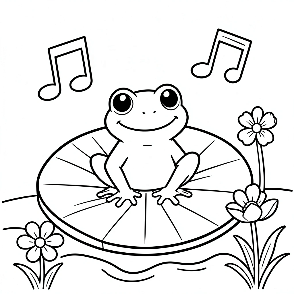 Kolorowanka — Mała żabka - Kolorowanki - Dzień Żaby