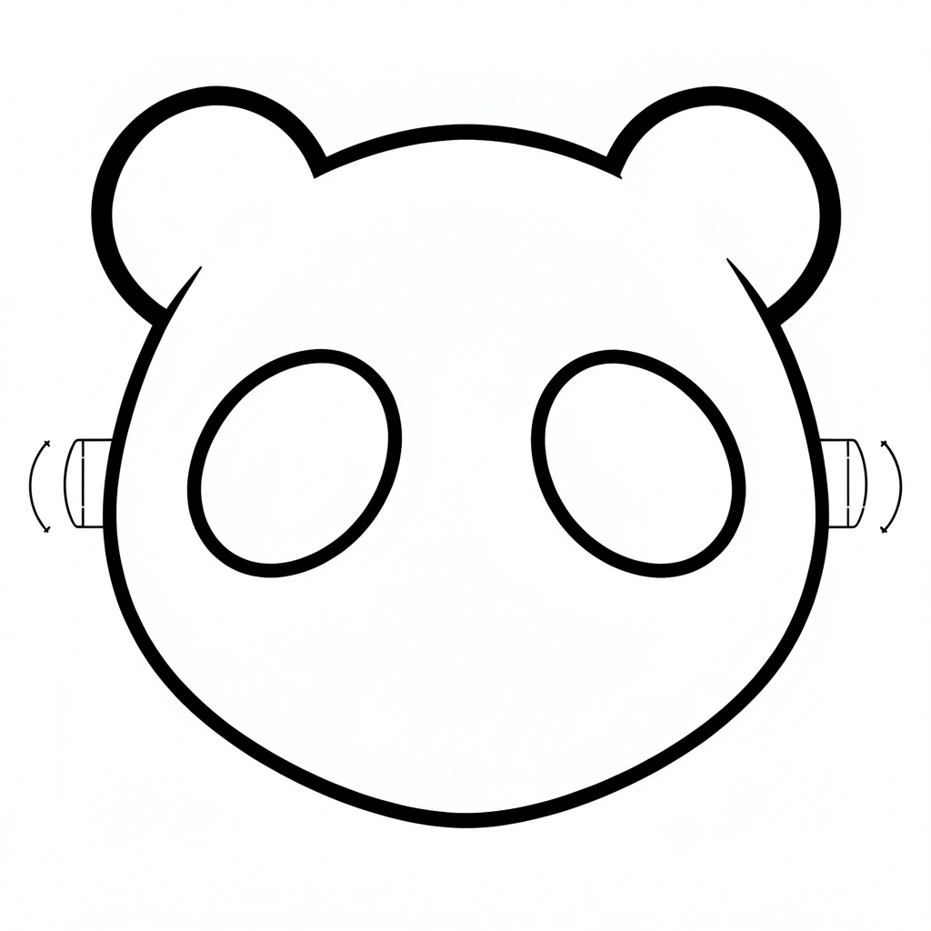 Szablon maski pandy (do wycięcia) - Szablony - Dzień Pandy