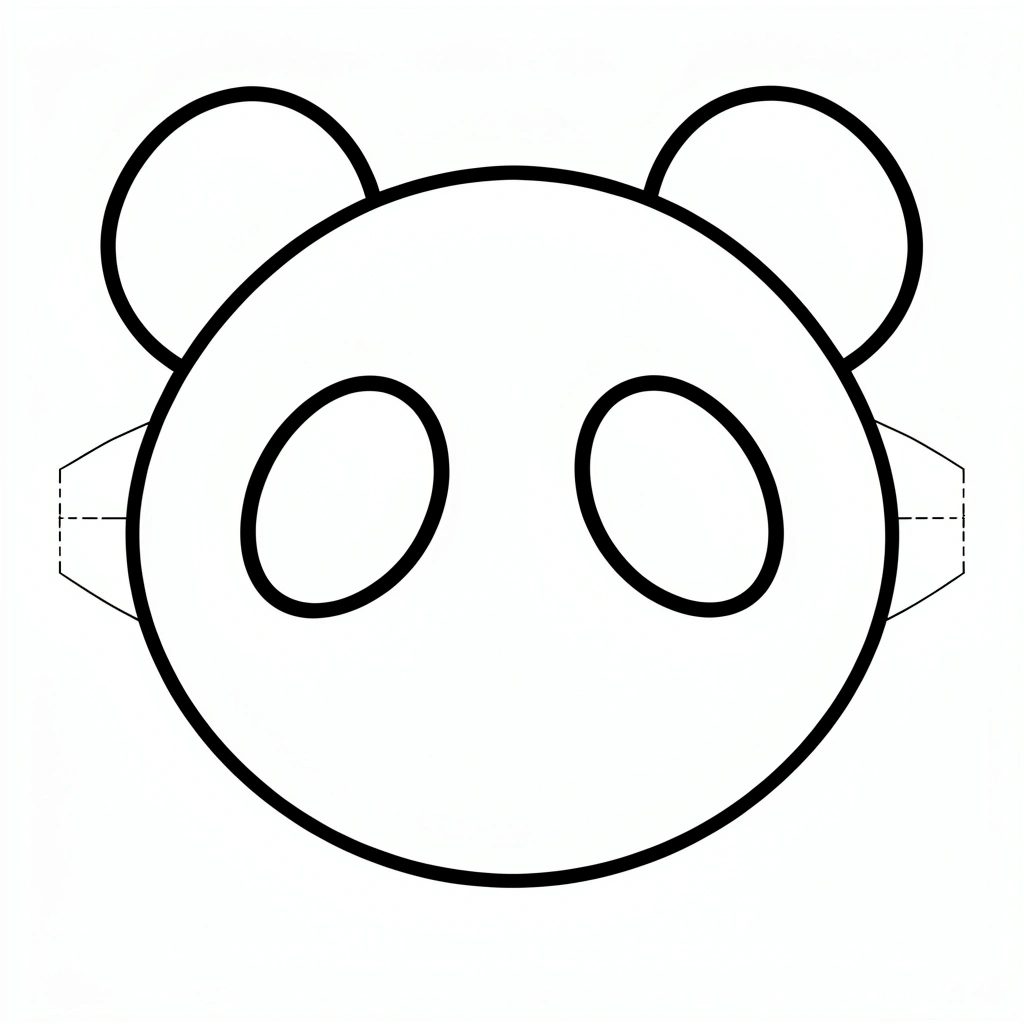 Szablon maski pandy (do wycięcia) - Szablony - Dzień Pandy