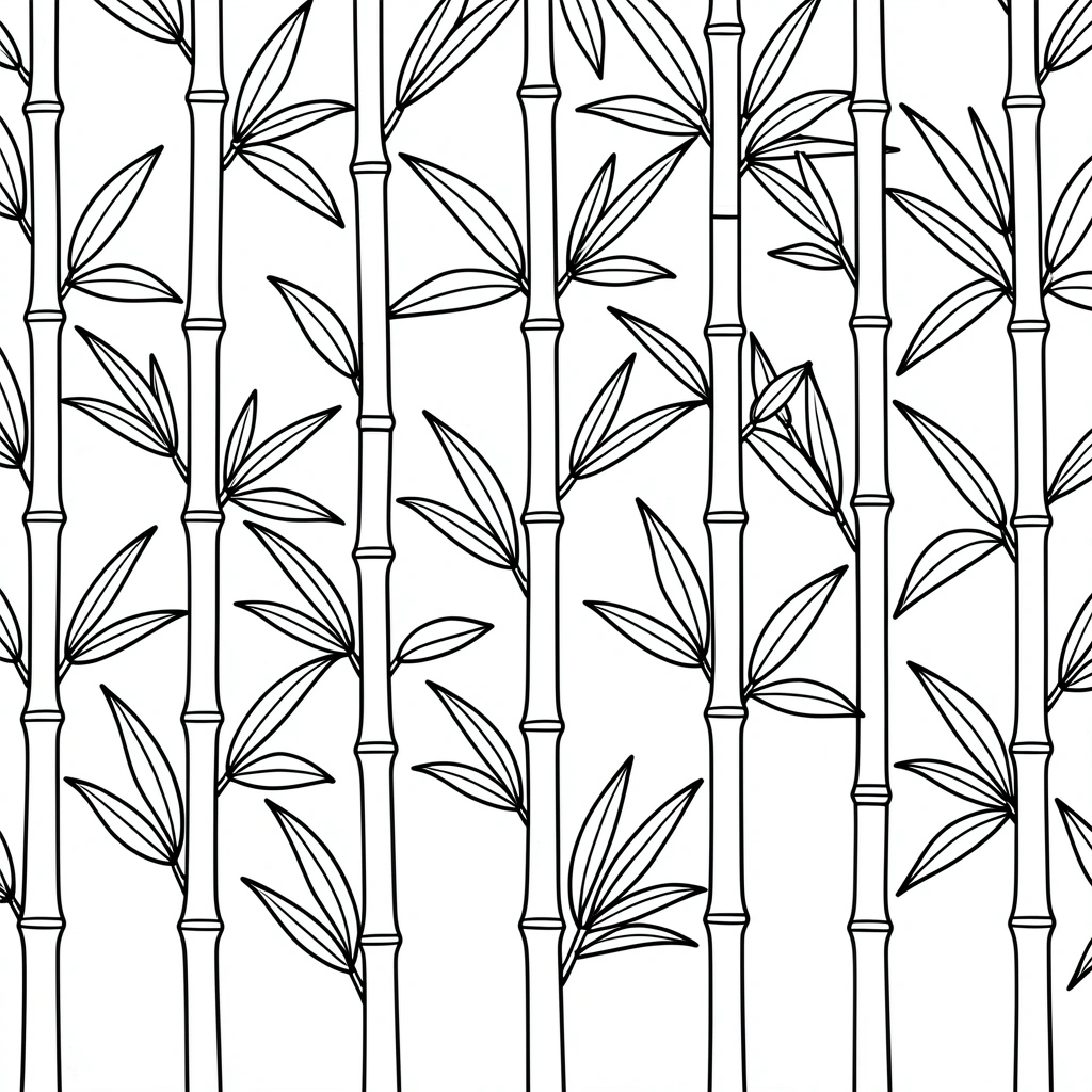 Tło bambusowe - kolorowanka - Kolorowanki - Dzień Pandy