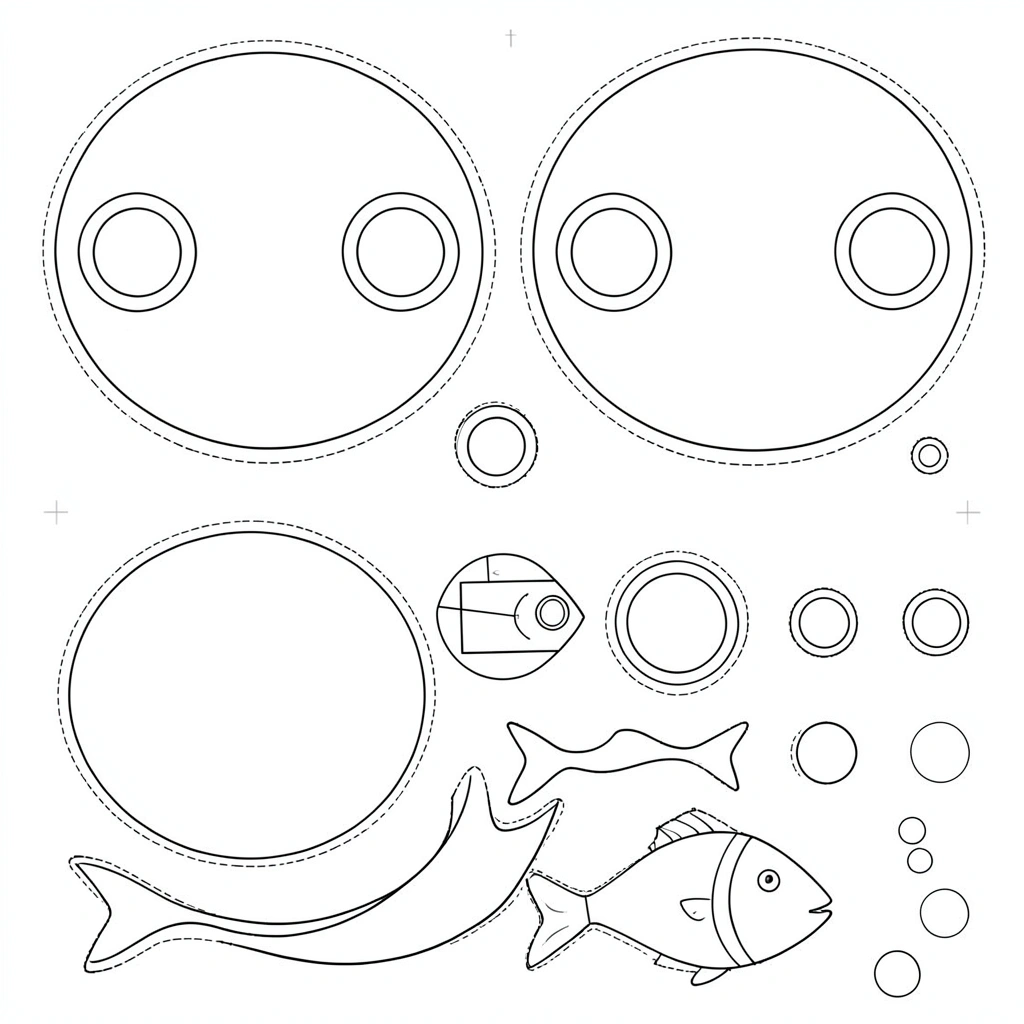 Szablony do wycinania — elementy łodzi - Szablony - Dzień Łodzi Podwodnej