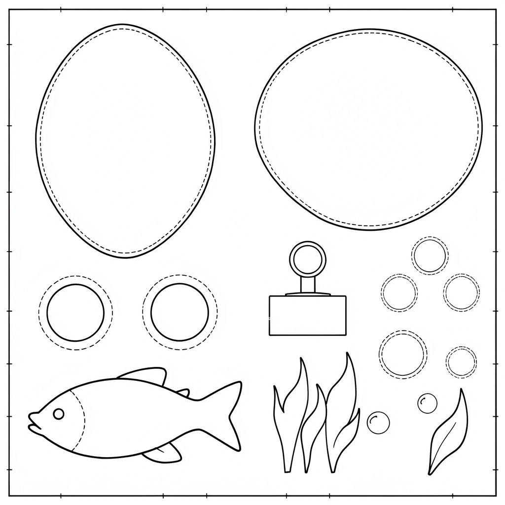 Szablony do wycinania — elementy łodzi - Szablony - Dzień Łodzi Podwodnej