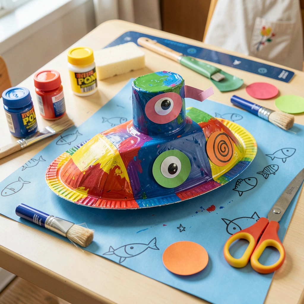 Wizualny przykład: gotowa łódź podwodna (fotorealistyczna scena) - Materiały - Dzień Łodzi Podwodnej