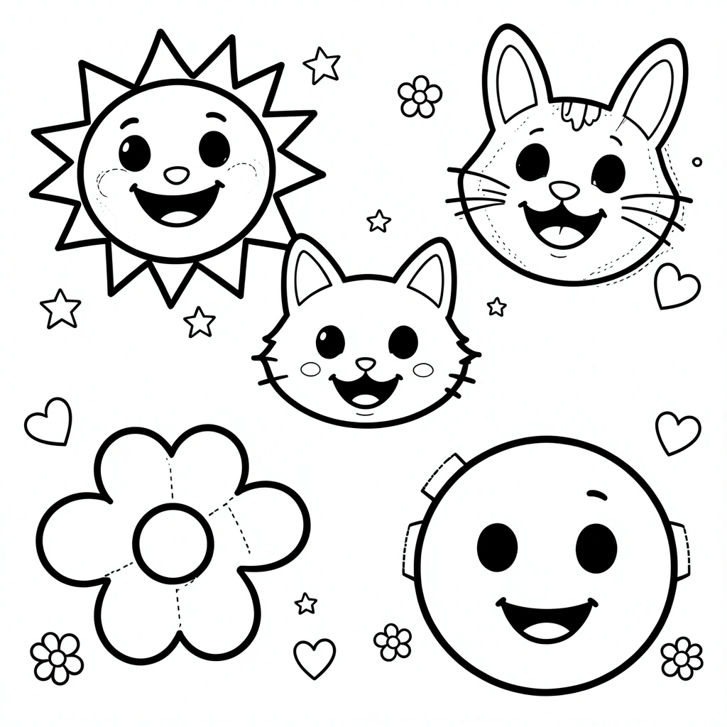 Maski do dekorowania — szablony - Szablony - Dzień Szczęścia