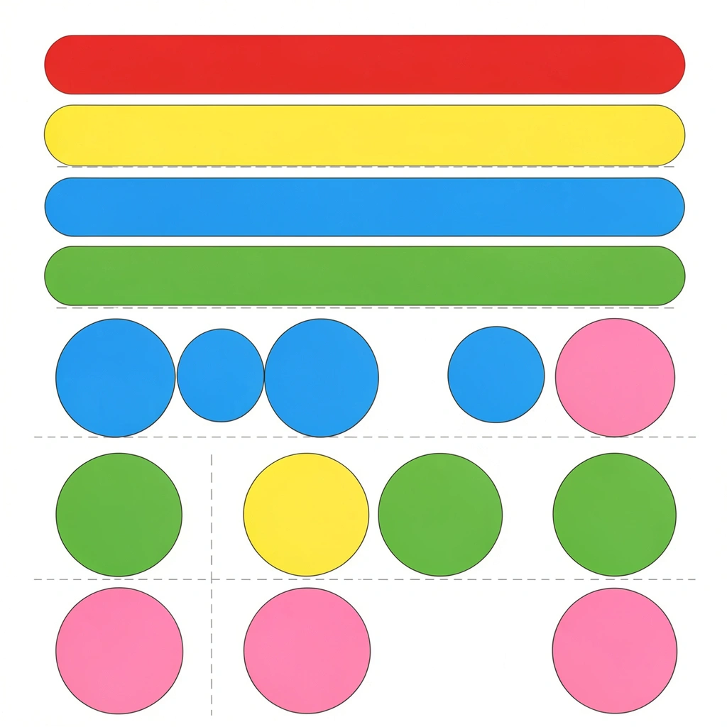 Szablon do druku — duże paski i kółka - Szablony - Pierwszy Dzień Wiosny