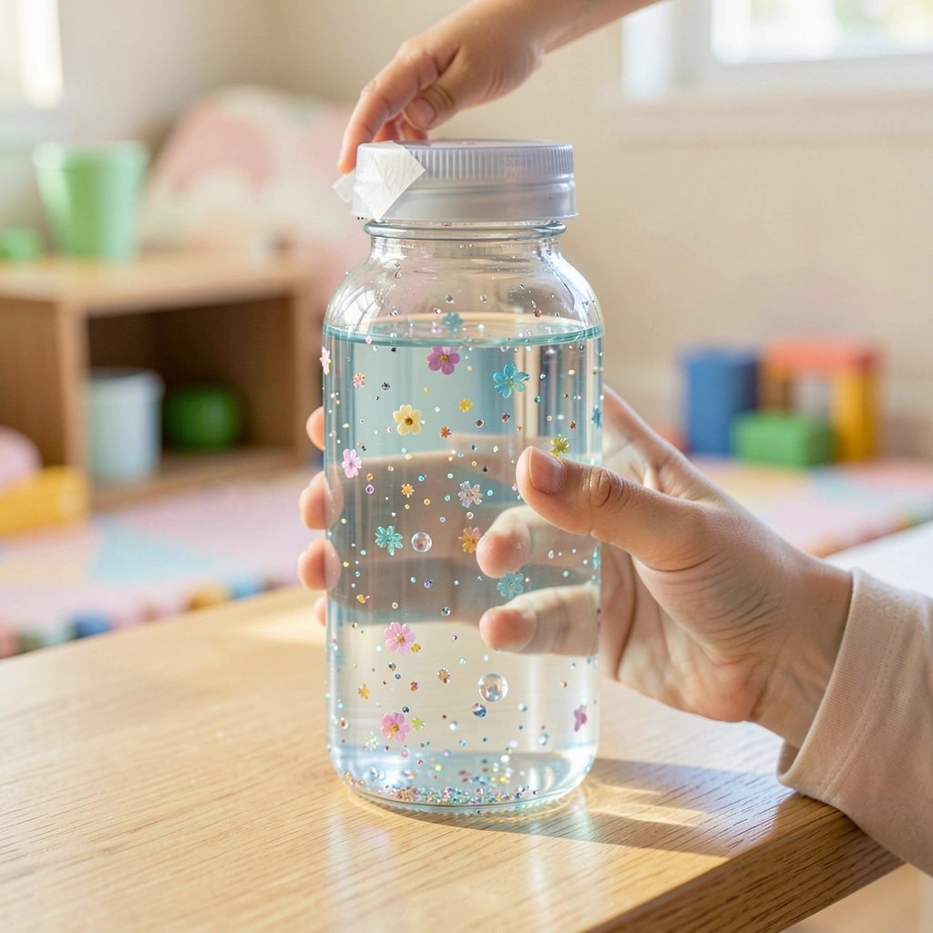 Butelka sensoryczna „Wiosenny deszcz” — zdjęcie - Materiały - Pierwszy Dzień Wiosny