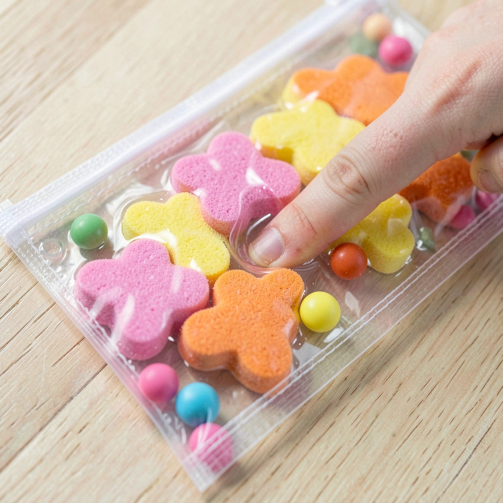 Woreczek dotykowy „Kwiatowa zabawa” — zdjęcie - Materiały - Pierwszy Dzień Wiosny