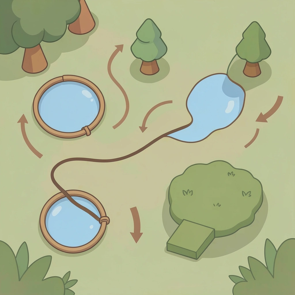 Mapa toru przeszkód — Ścieżka przez las - Szablony - Dzień Lasu