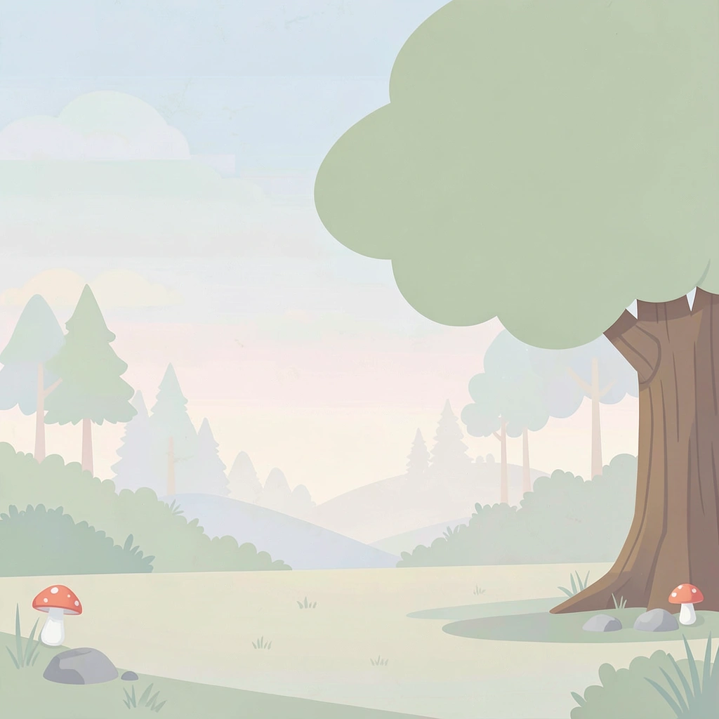 Tło A4 do kolażu — puste drzewo i krajobraz - Szablony - Dzień Lasu