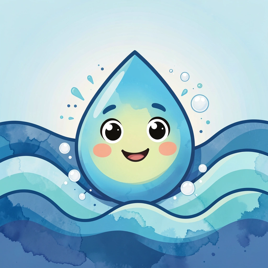 Plakat: Dzień Wody — kropla i fale - Materiały - Dzień Wody