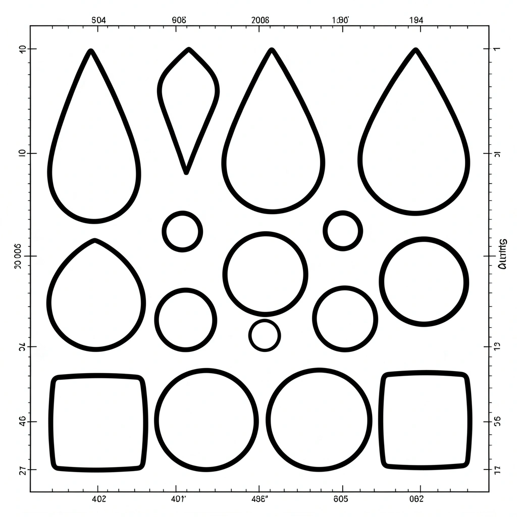 Szablony do wycięcia: gąbki — krople i kółka - Szablony - Dzień Wody