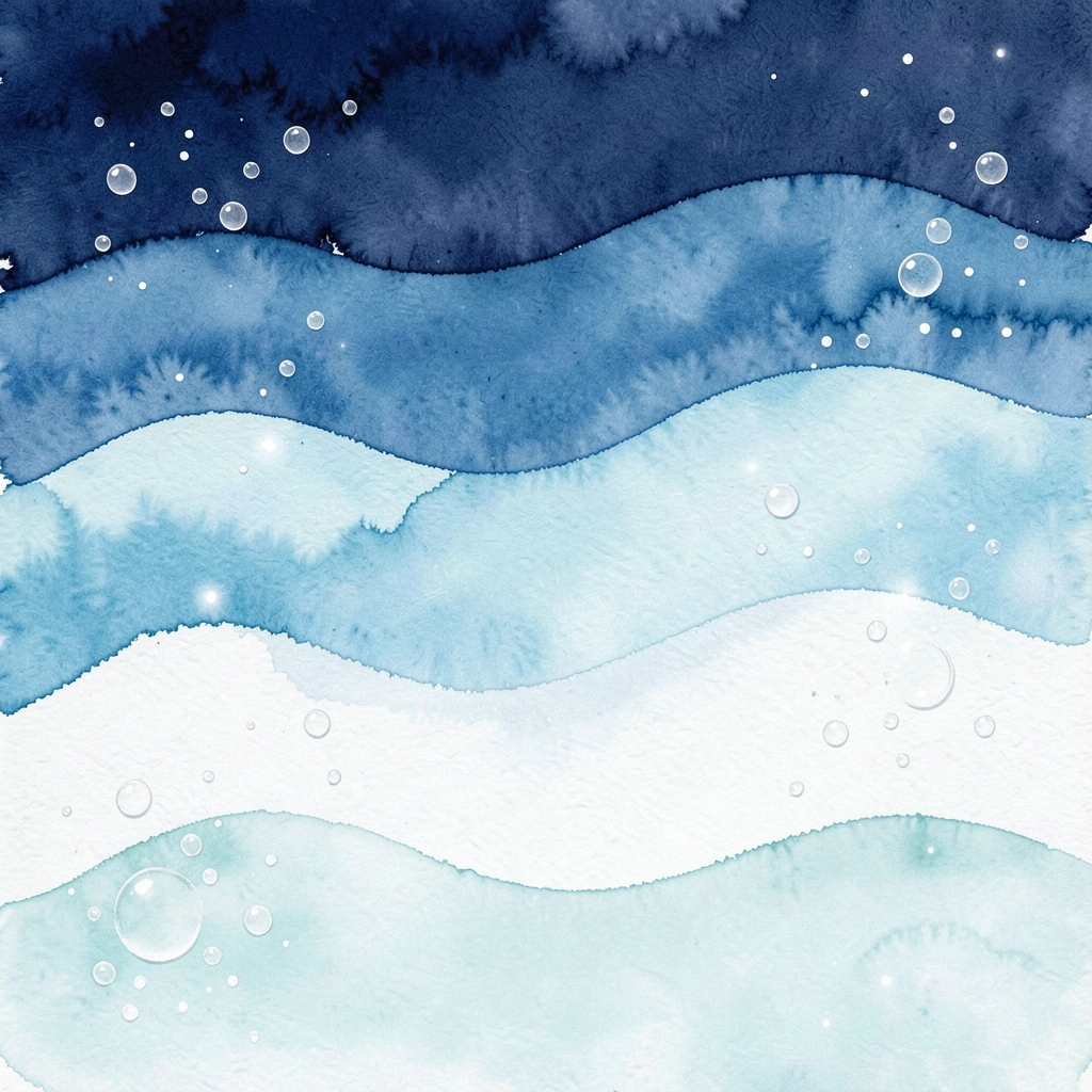 Tło akwarelowe: fale do malowania (A3) - Szablony - Dzień Wody