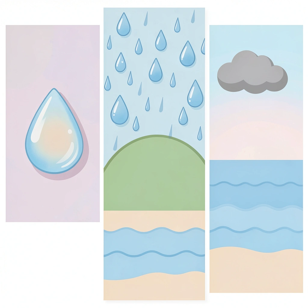 Obrazki: kropla, deszcz, morze - Materiały - Dzień Wody