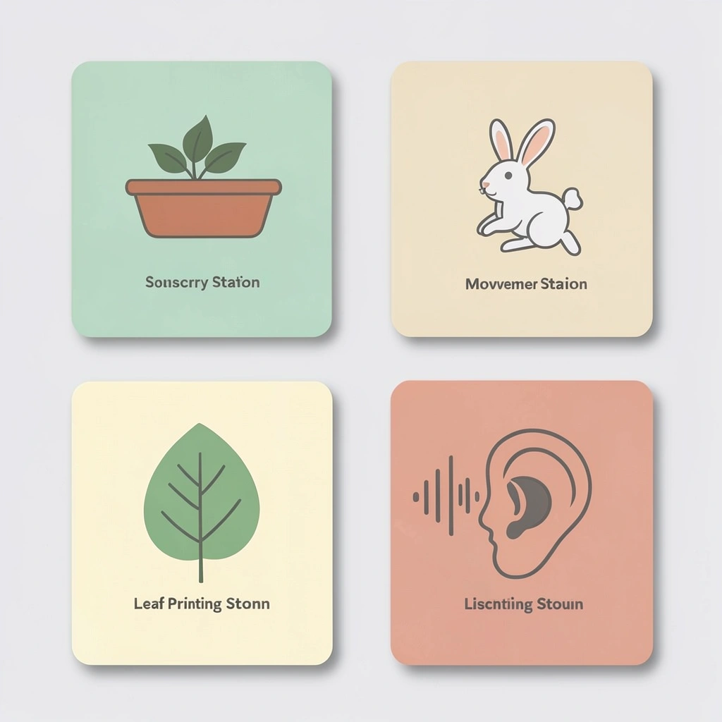 Szablony stacji — karty z ikonami do oznaczenia stacji - Szablony - Dzień Lasu