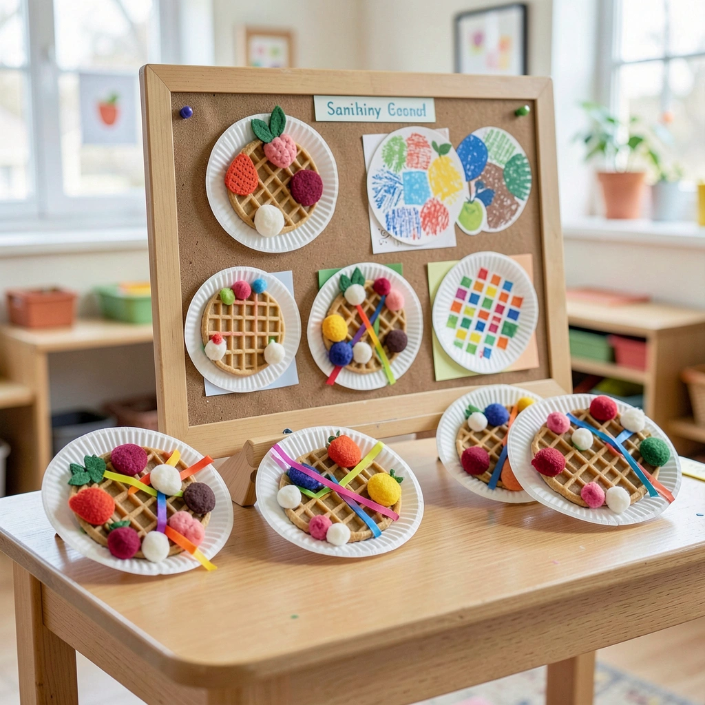 Gotowe prace — wystawa w sali - Materiały - Dzień Gofra