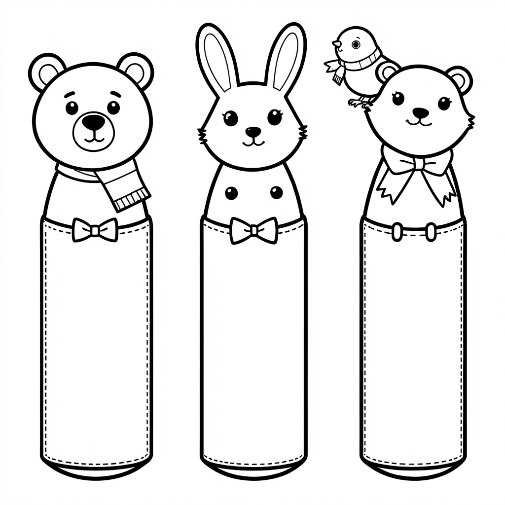 Szablony kukiełek na palec - Szablony - Dzień Teatru