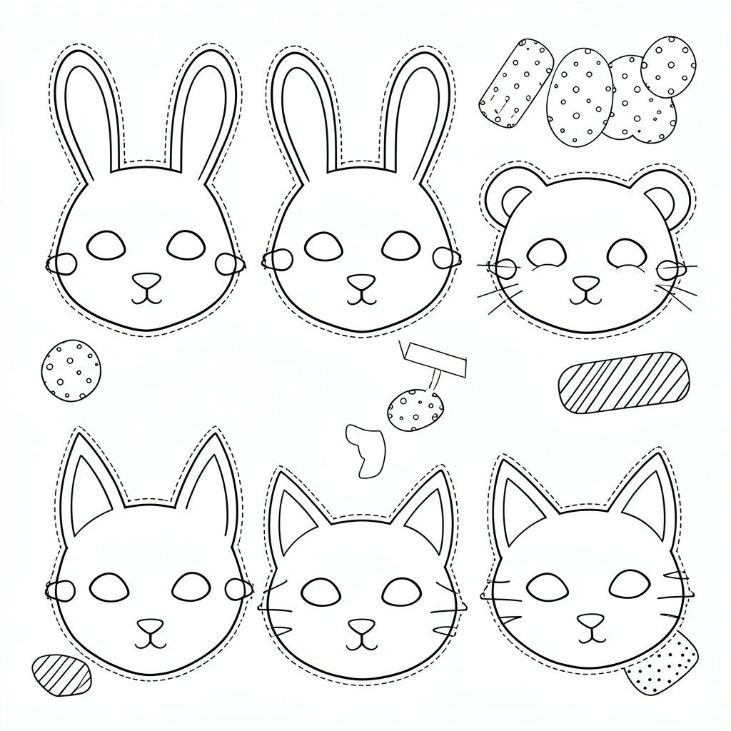 Szablony papierowych masek (print) - Szablony - Dzień Teatru