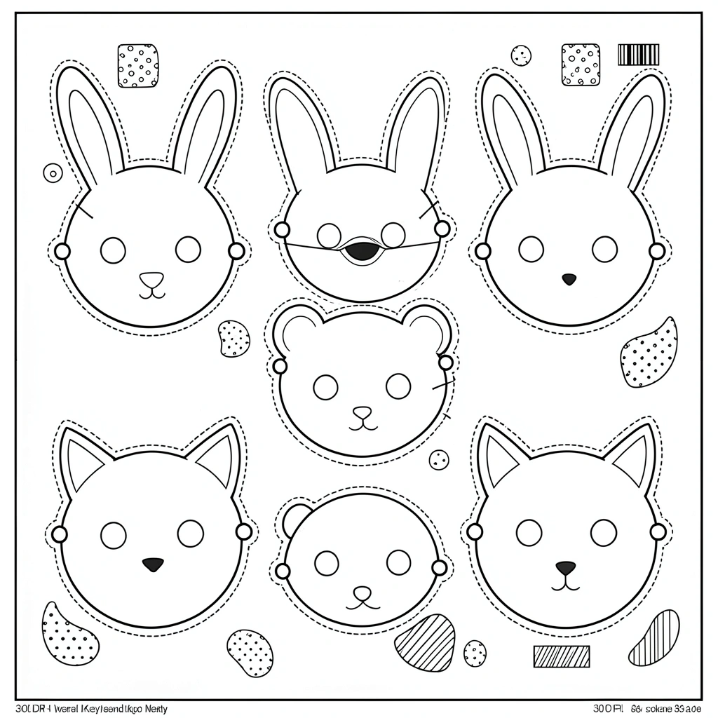 Szablony papierowych masek (print) - Szablony - Dzień Teatru