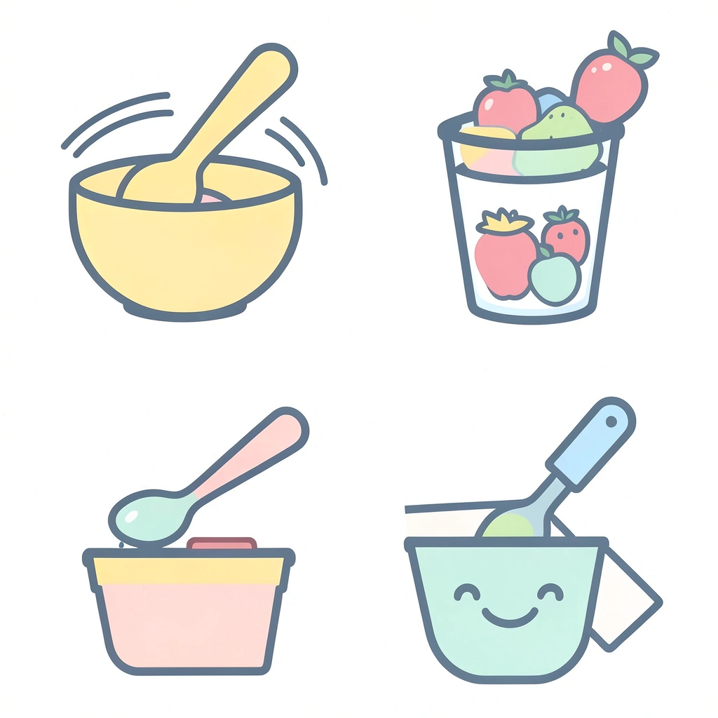 Karty krok po kroku — ikony instruktażowe - Szablony - Światowy Dzień Budyniu