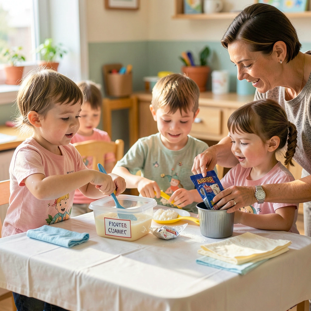 Porządkowanie stanowisk — scena sprzątania - Materiały - Światowy Dzień Budyniu
