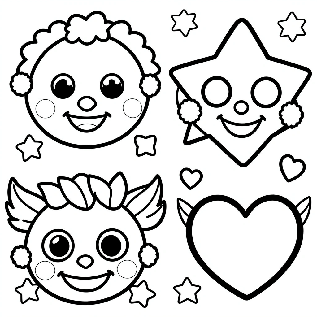 Kolorowanka - maski do dekoracji - Kolorowanki - Prima Aprilis