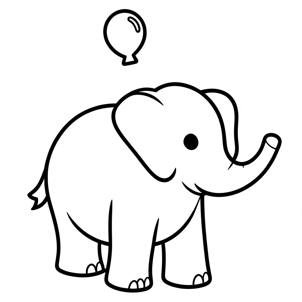 Strona do kolorowania — proste zwierzątko - Kolorowanki - Dzień Książki dla Dzieci