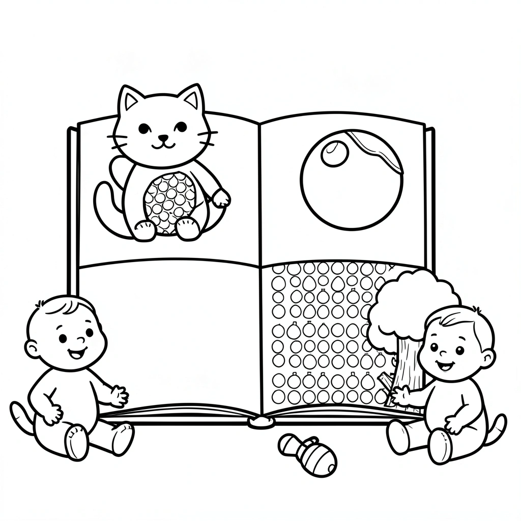 Kolorowanka — Proste obrazki dotykowe - Kolorowanki - Dzień Książki dla Dzieci