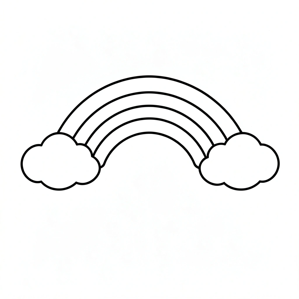 Szablon tęczy A4 - Szablony - Dzień Tęczy