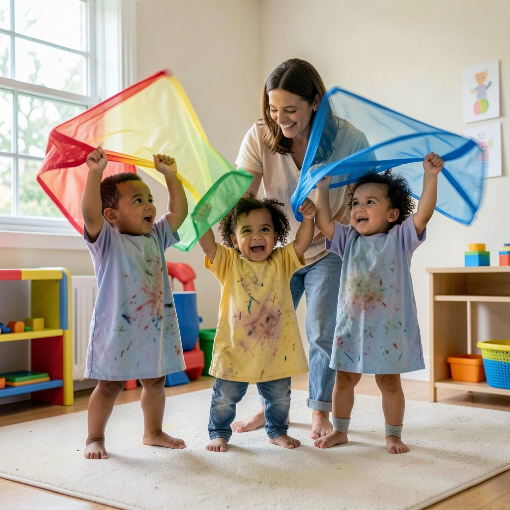 Dzieci machające chustkami - Materiały - Dzień Tęczy