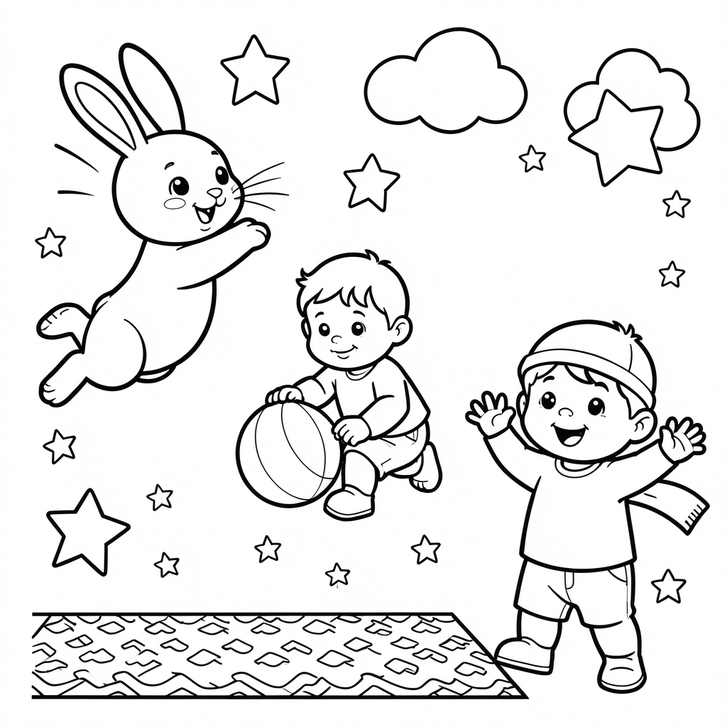 Kolorowanka: Mały Olimpijczyk — prosta - Kolorowanki - Dzień Sportu