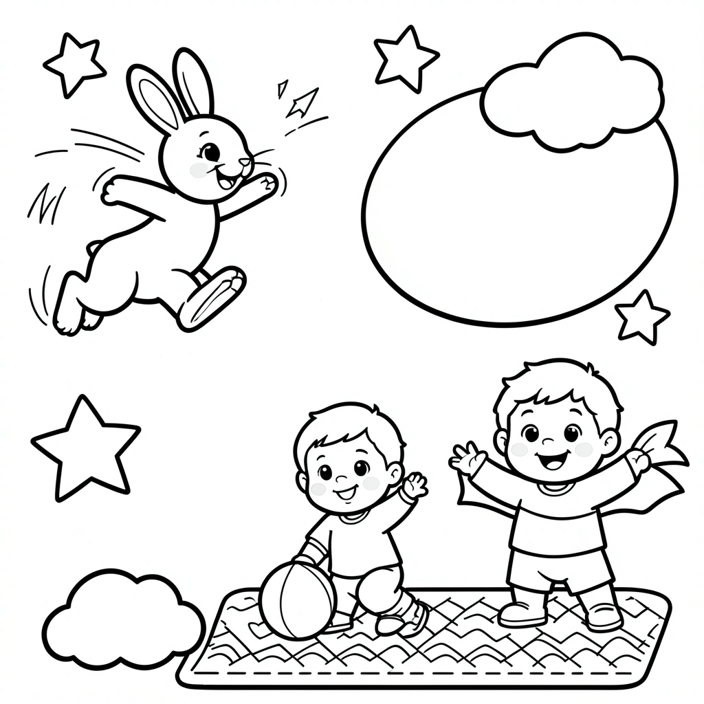 Kolorowanka: Mały Olimpijczyk — prosta - Kolorowanki - Dzień Sportu