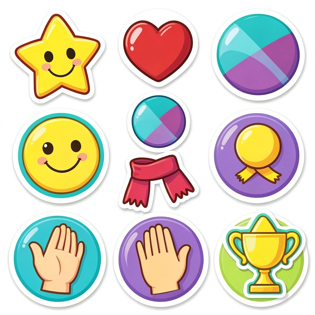 Naklejki nagród — arkusz - Materiały - Dzień Sportu