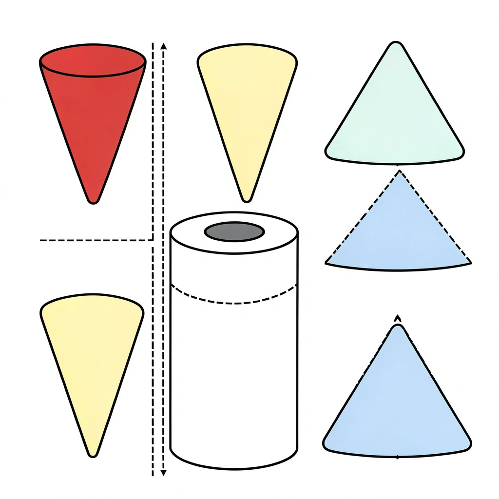 Szablon do wycięcia: stożek i płetwy (rozmiar na rolkę) - Szablony - Dzień Lotnictwa i Kosmonautyki