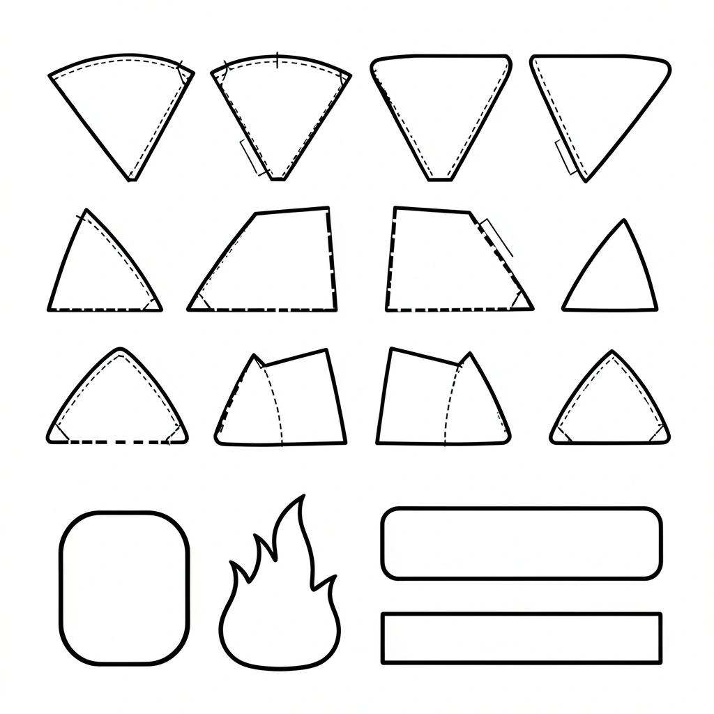Szablony do wycięcia: stożki, skrzydła, płetwy - Szablony - Dzień Lotnictwa i Kosmonautyki