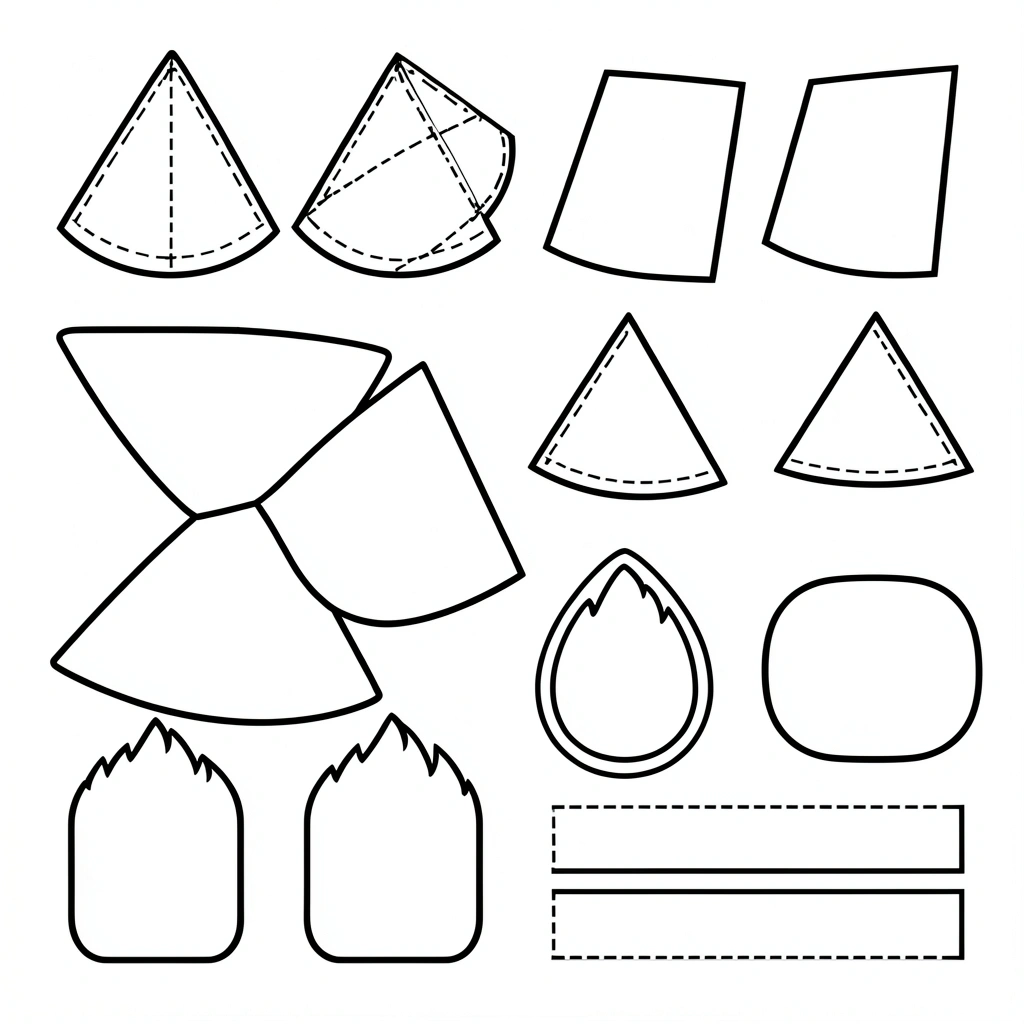 Szablony do wycięcia: stożki, skrzydła, płetwy - Szablony - Dzień Lotnictwa i Kosmonautyki