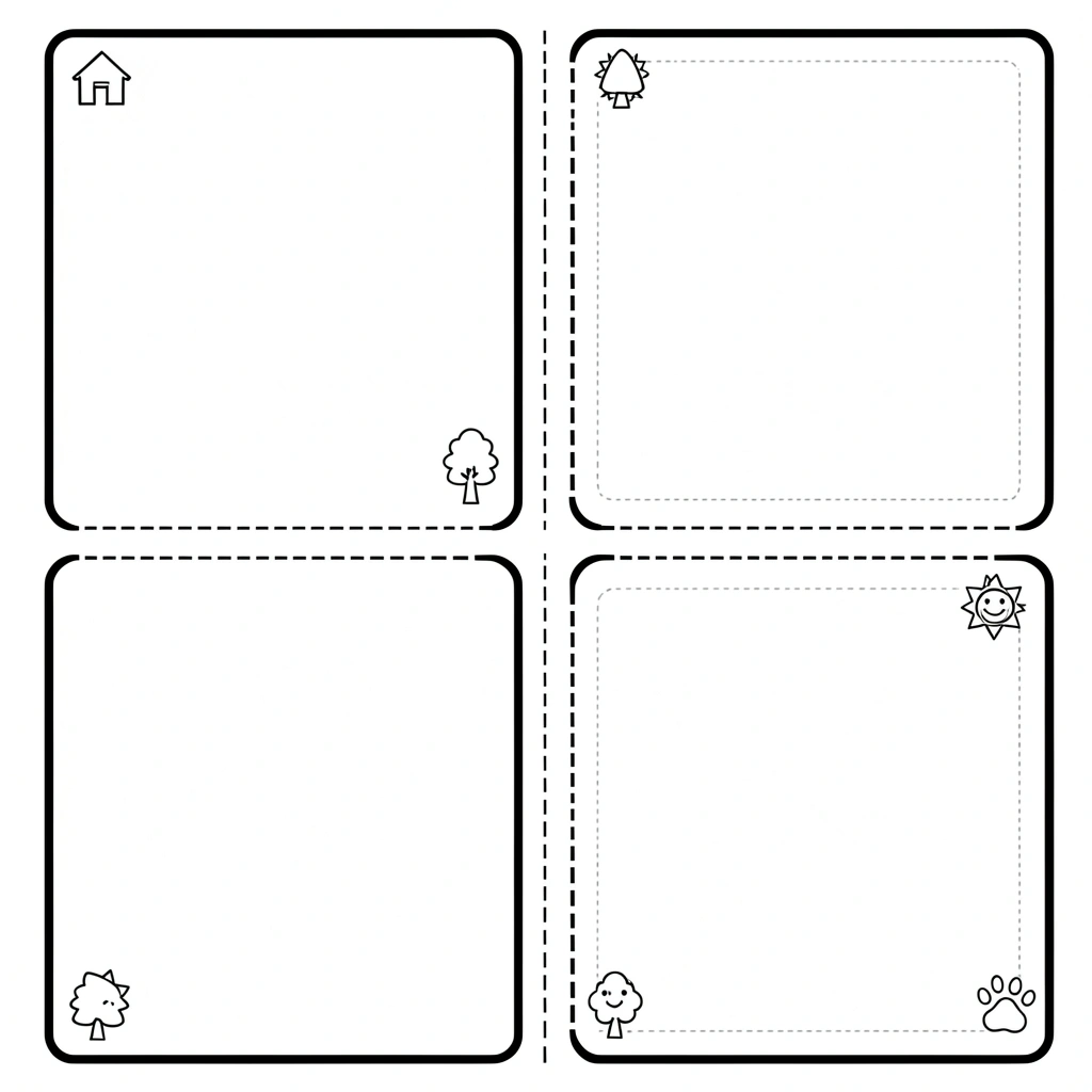 Szablon książeczki A4 do złożenia - Szablony - Dzień Książki