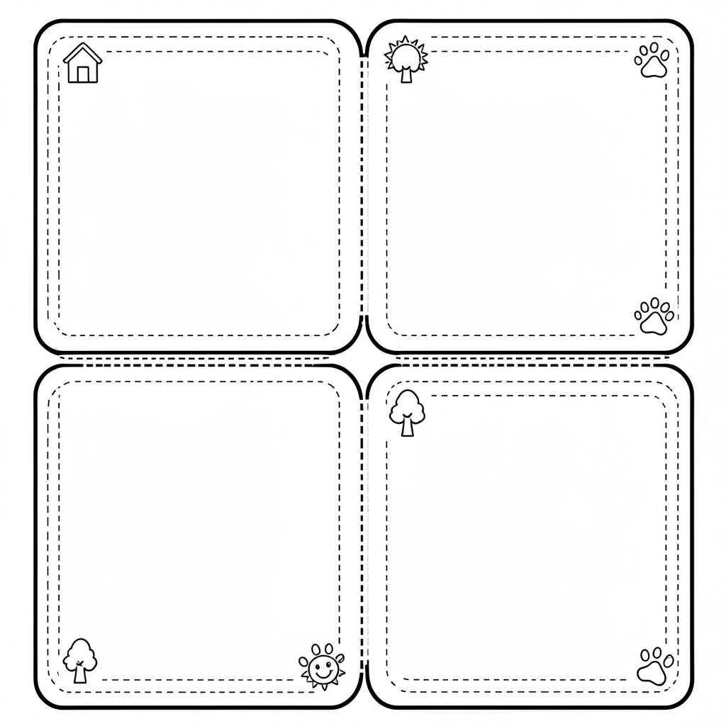 Szablon książeczki A4 do złożenia - Szablony - Dzień Książki