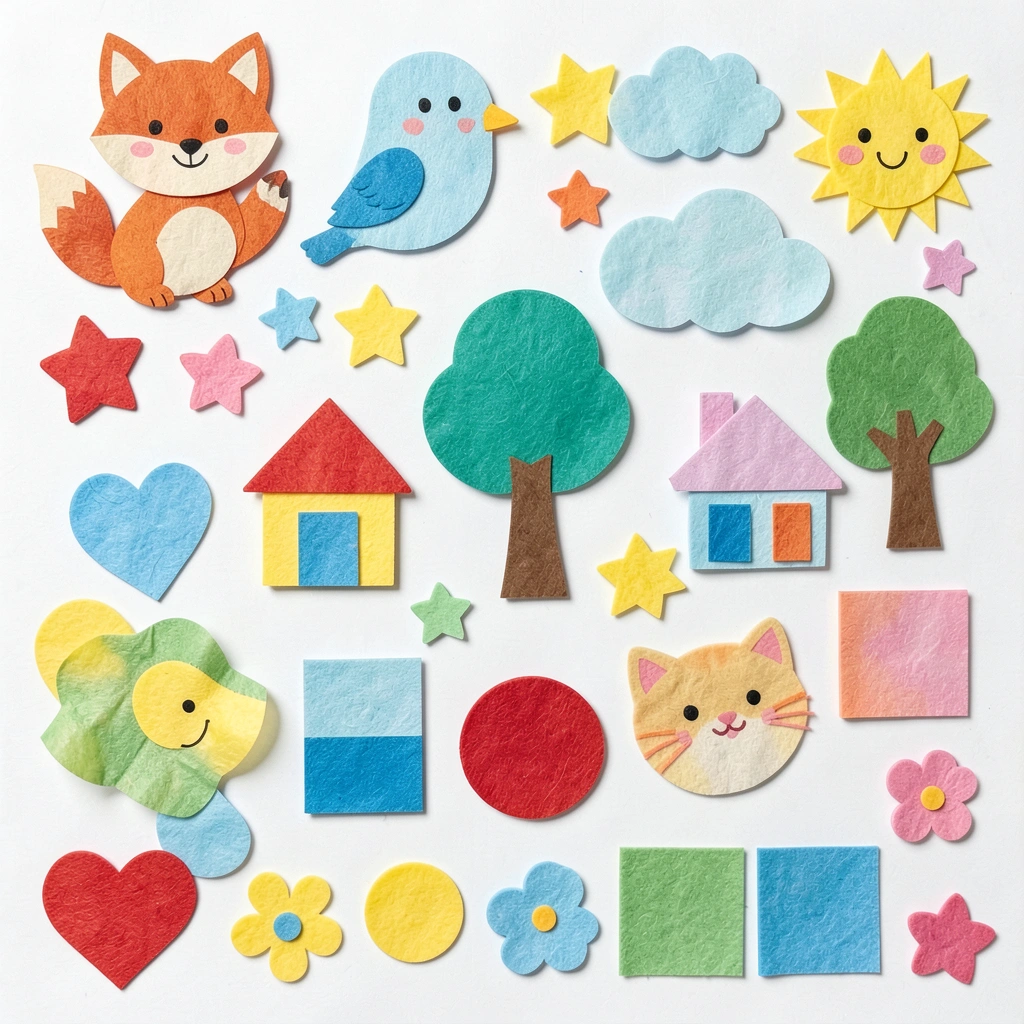 Zestaw dekoracyjnych wycinanek i naklejek - Materiały - Dzień Książki